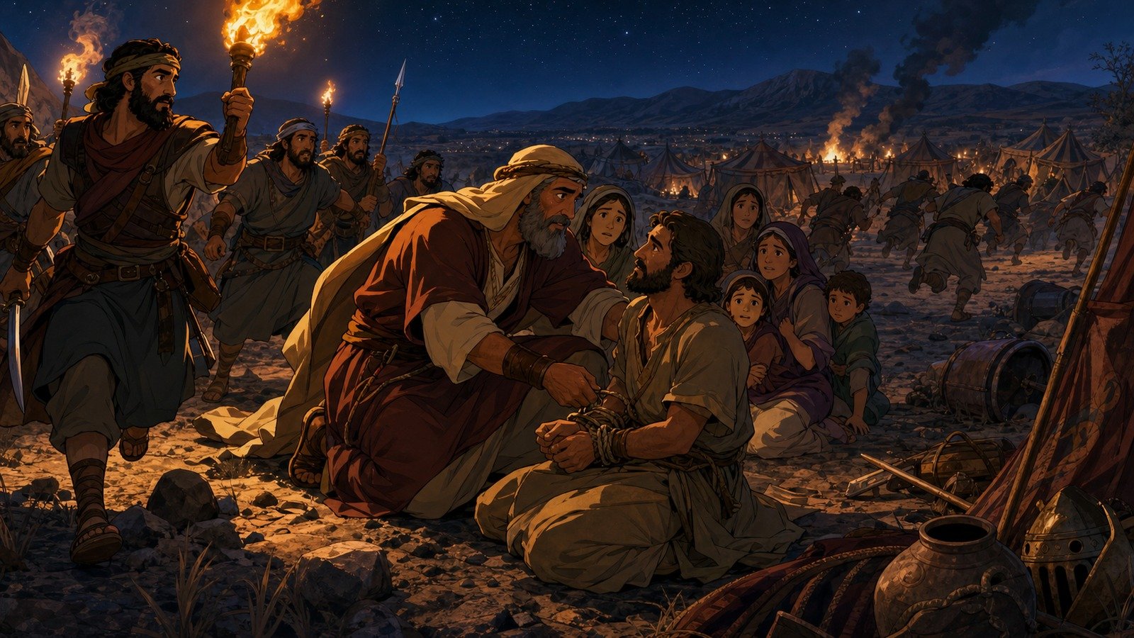 Illustration: Abram rescues Lot