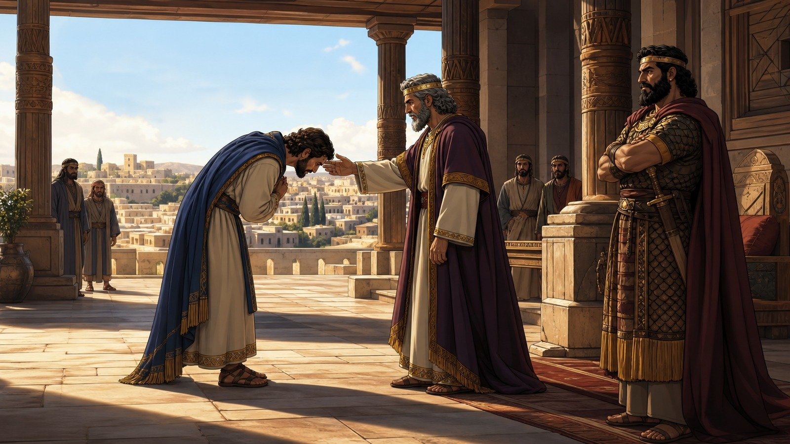 Illustration: Absalom's uneasy reconciliation with David