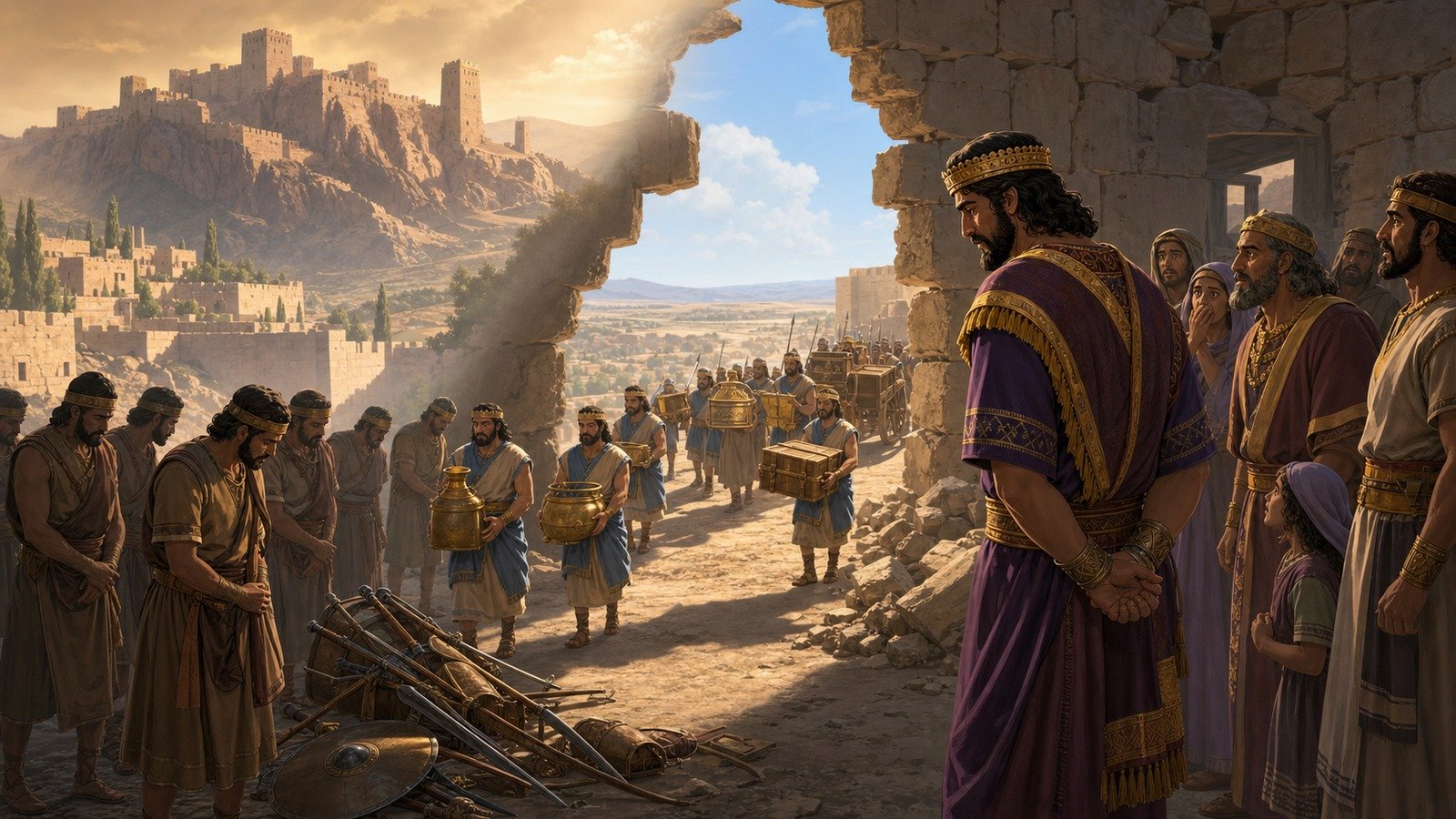 Illustration: Amaziah's reign; defeat by Israel