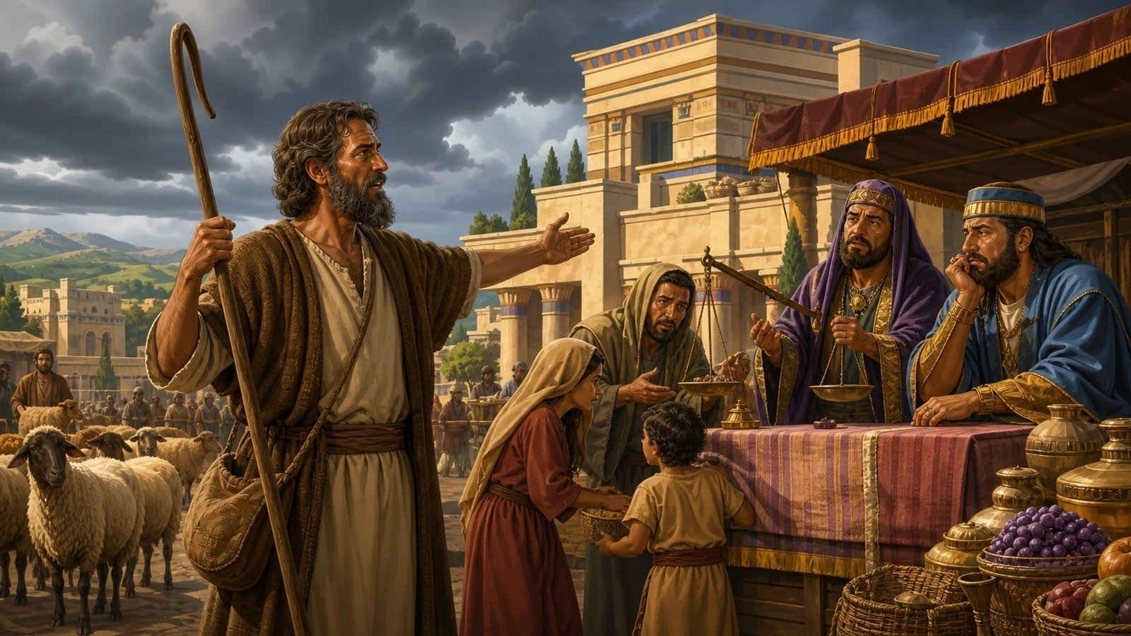 Illustration: Amos prophesies against Israel