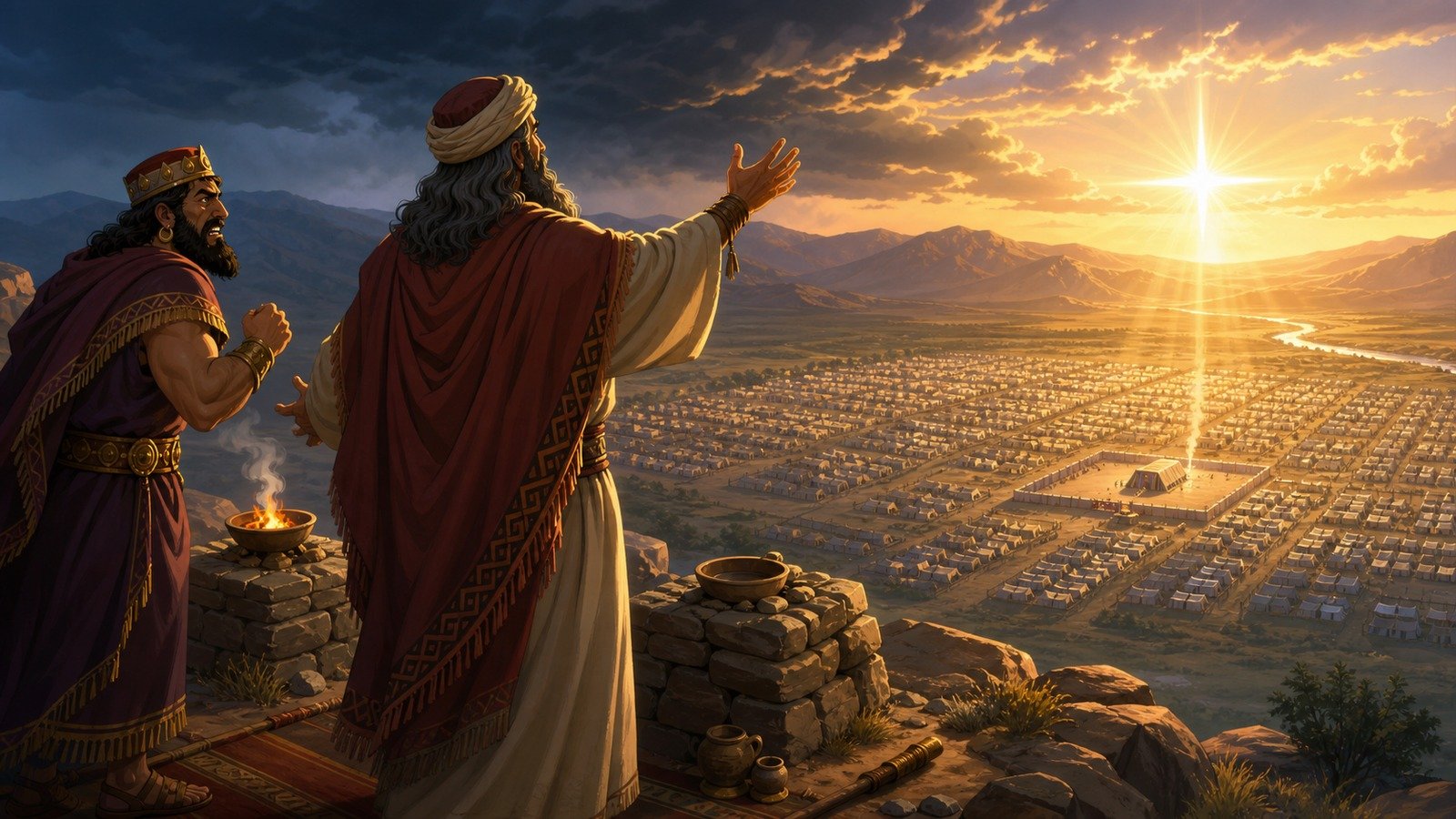 Illustration: Balaam's oracles of blessing over Israel