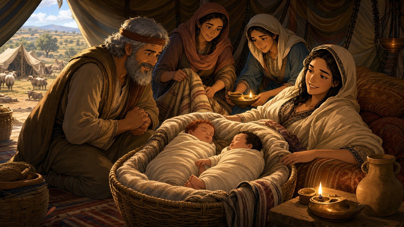 Illustration: Birth of Jacob and Esau