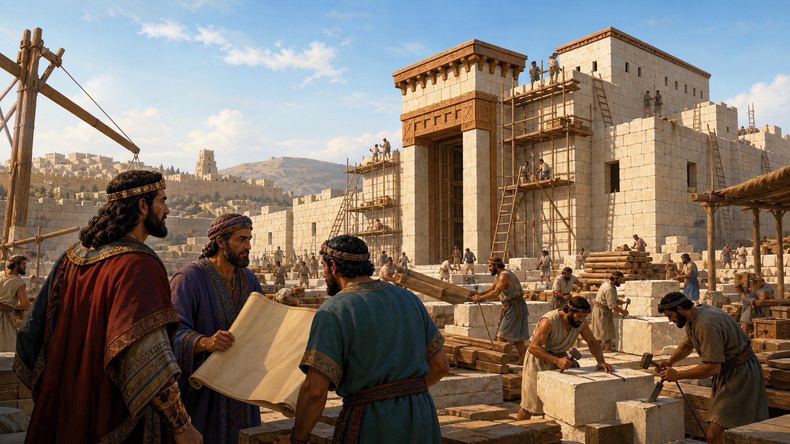Illustration: Building of the Temple