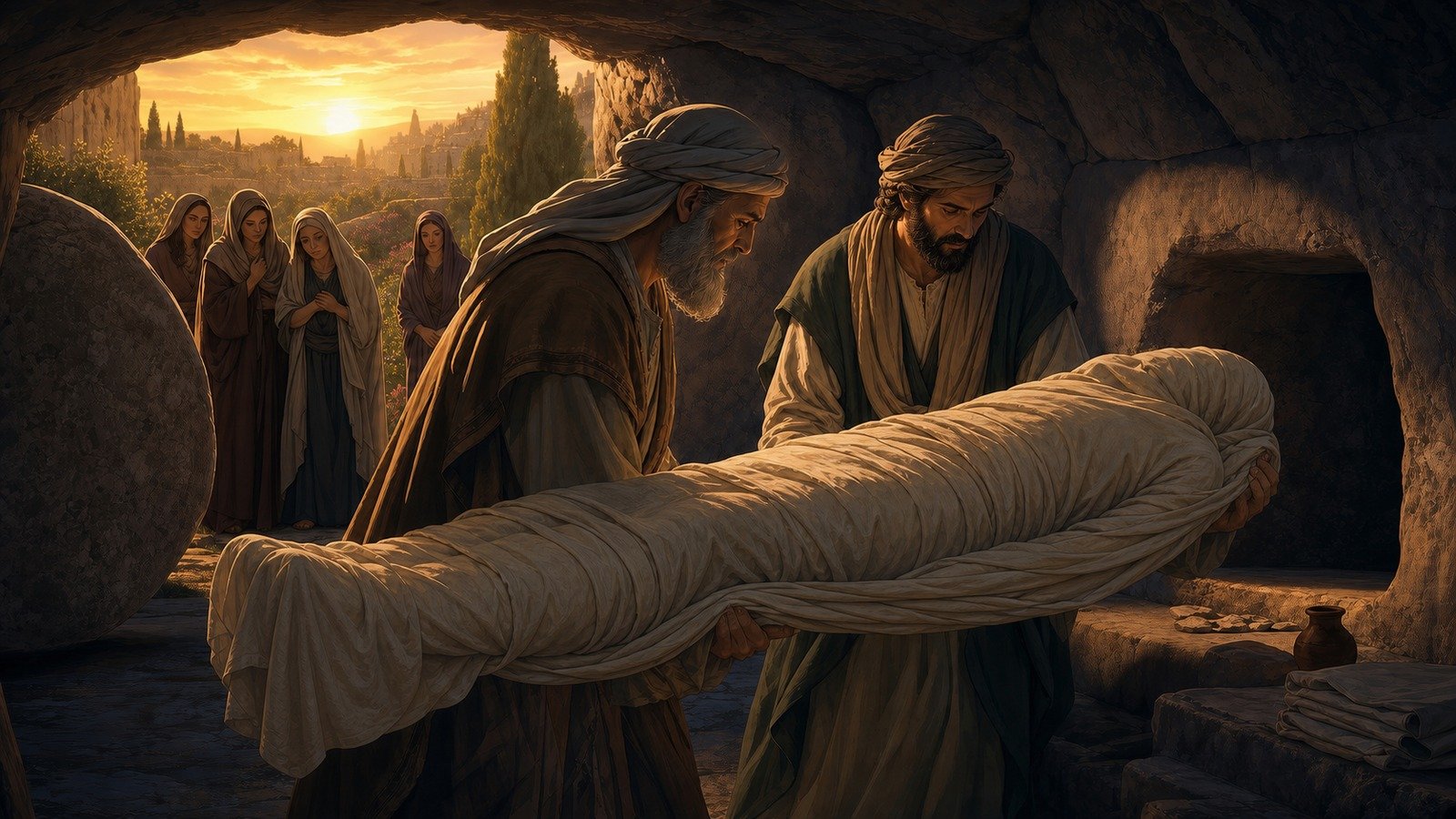 Illustration: Burial of Jesus
