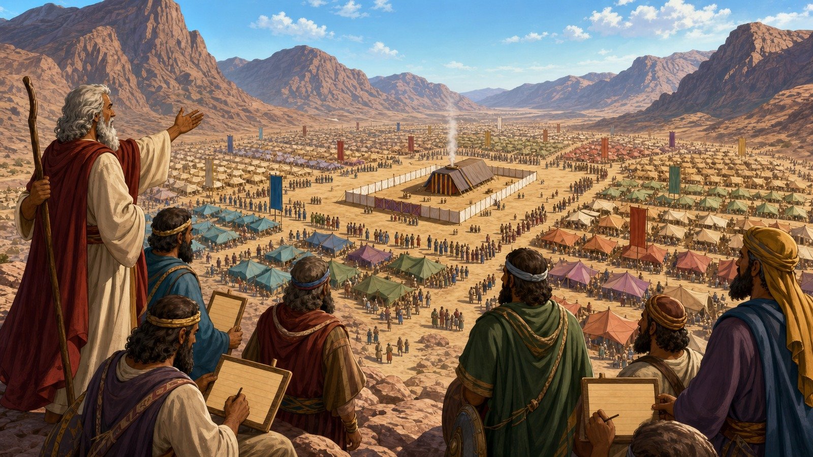 Illustration: Census and organisation of the camp at Sinai