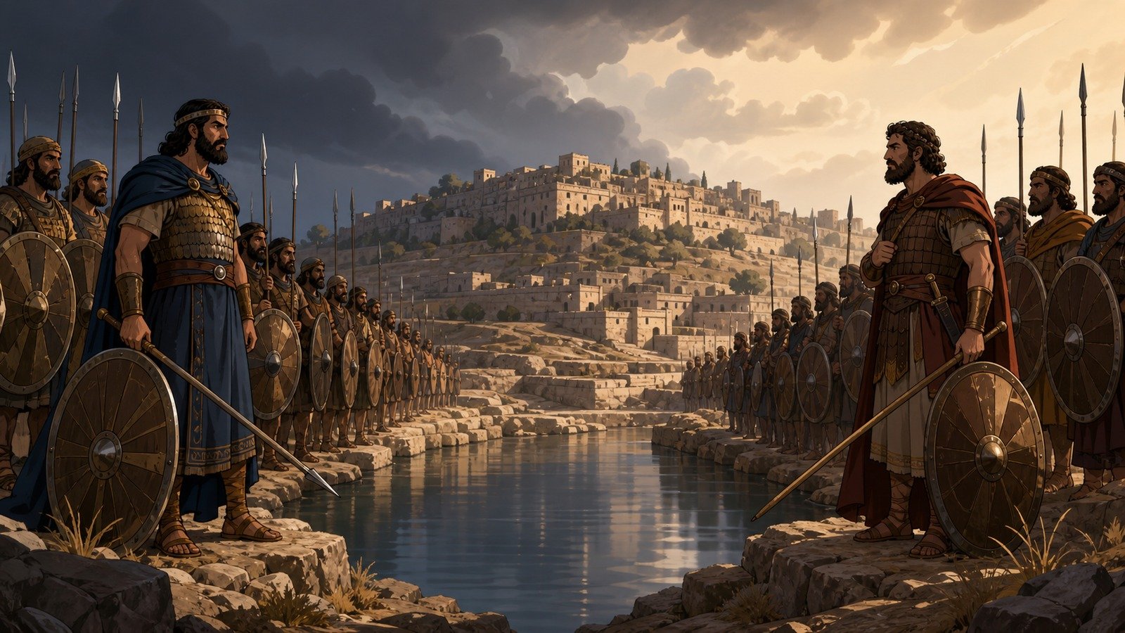 Illustration: Civil war between the house of Saul and the house of David