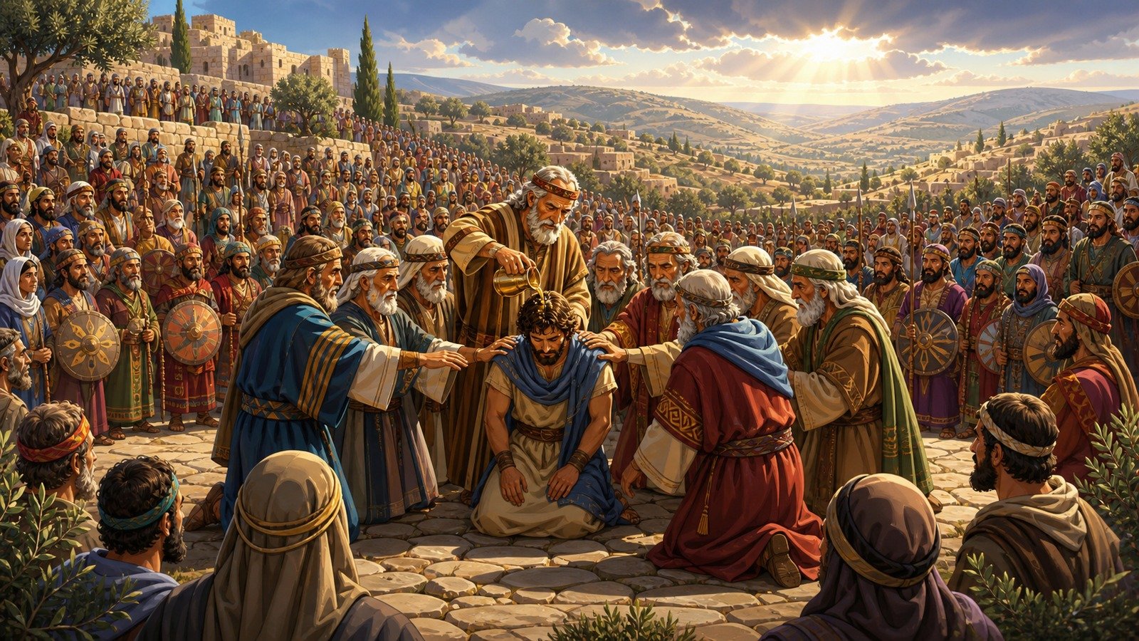 Illustration: David anointed king over all Israel