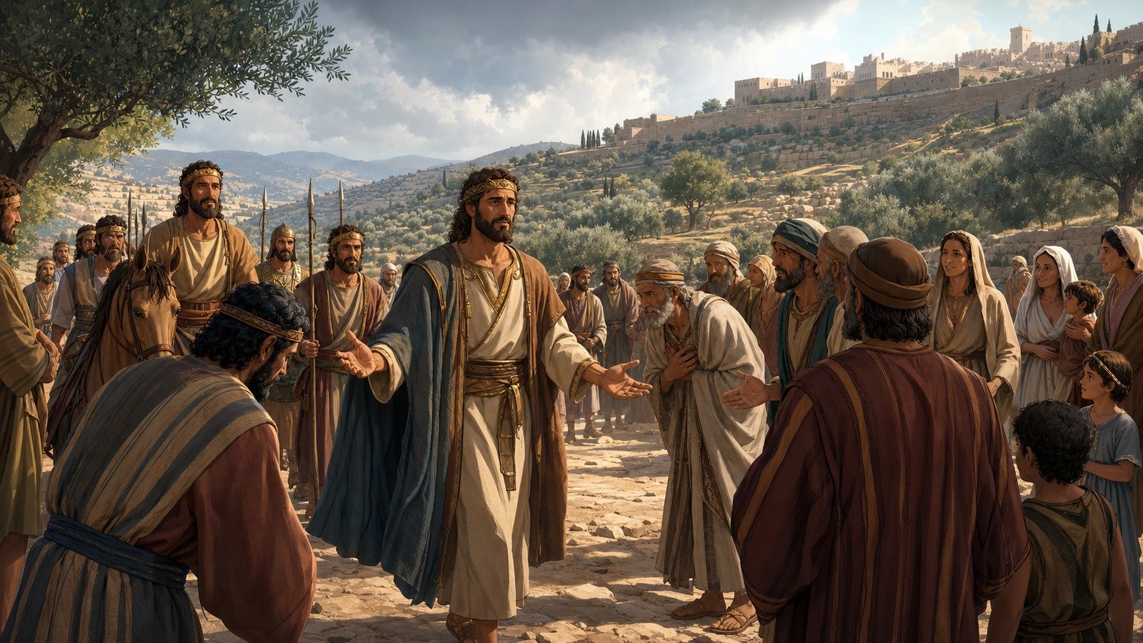 Illustration: David's return to Jerusalem