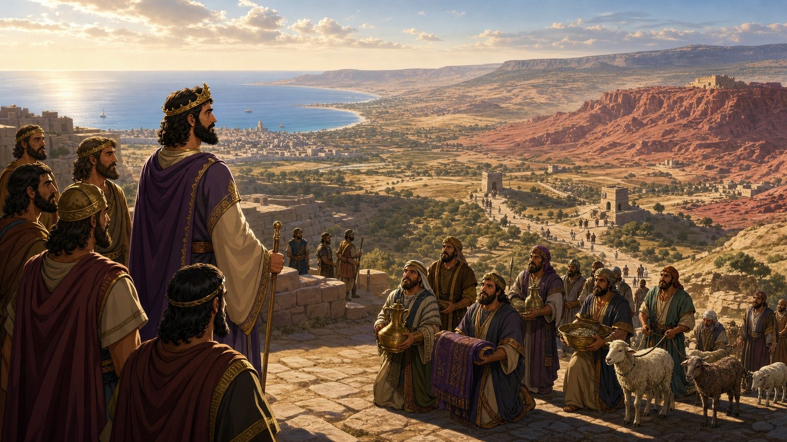 Illustration: David's victories over the Philistines, Moab and Edom