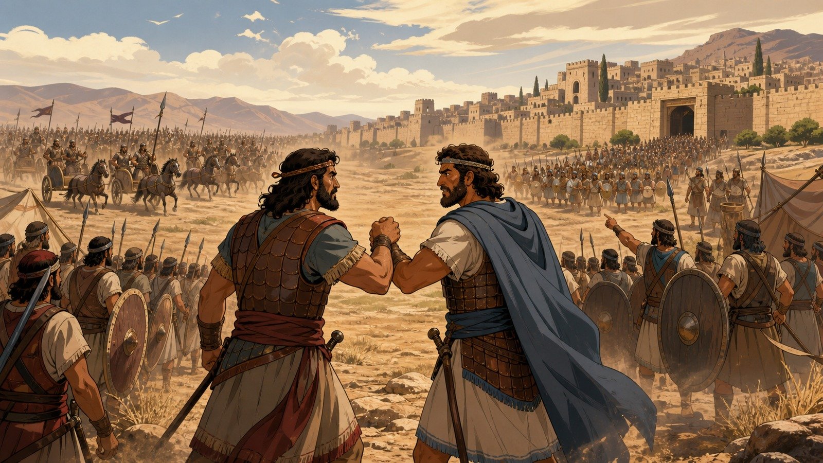 Illustration: David's war with Ammon and Aram