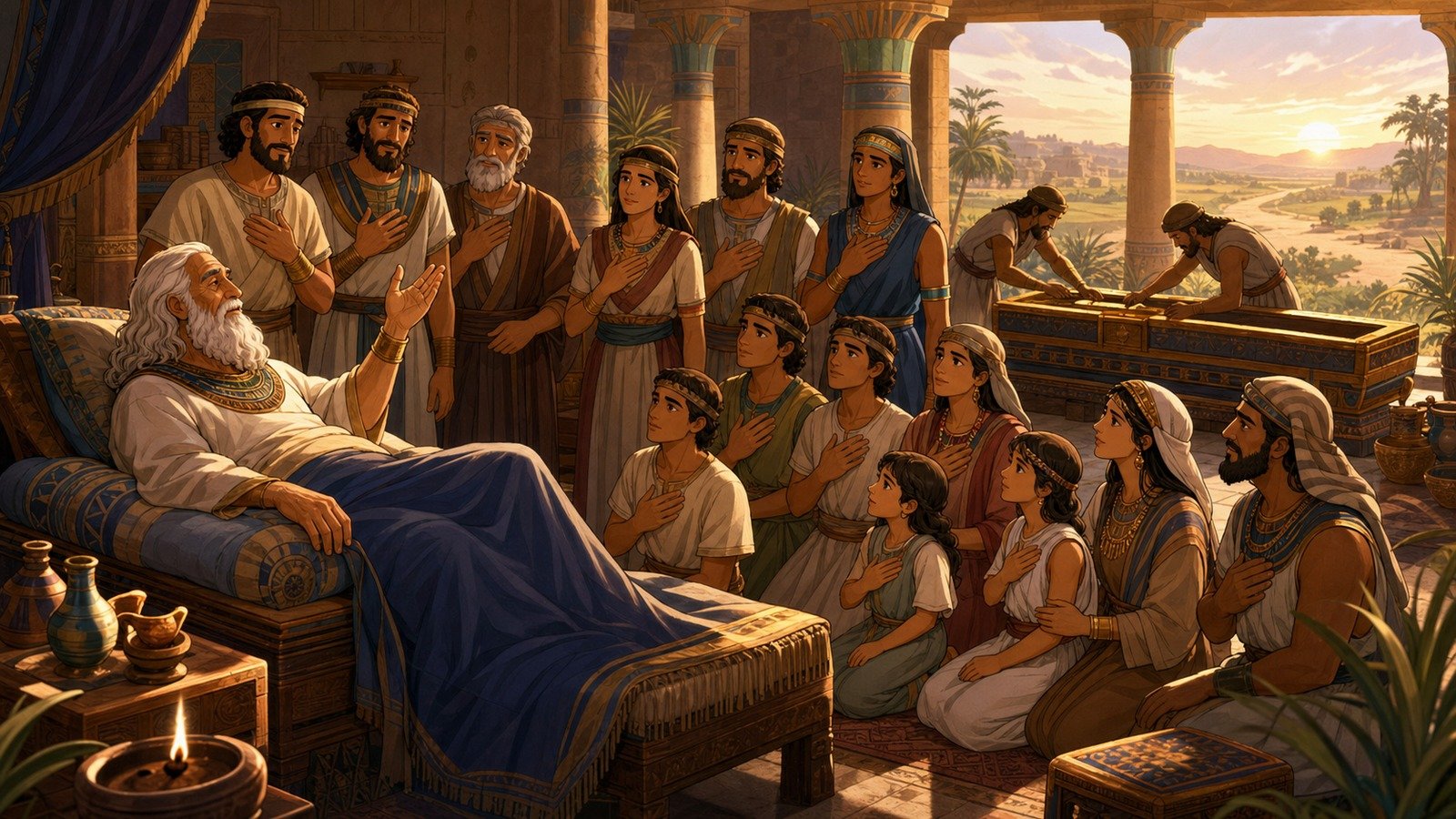 Illustration: Death of Joseph in Egypt