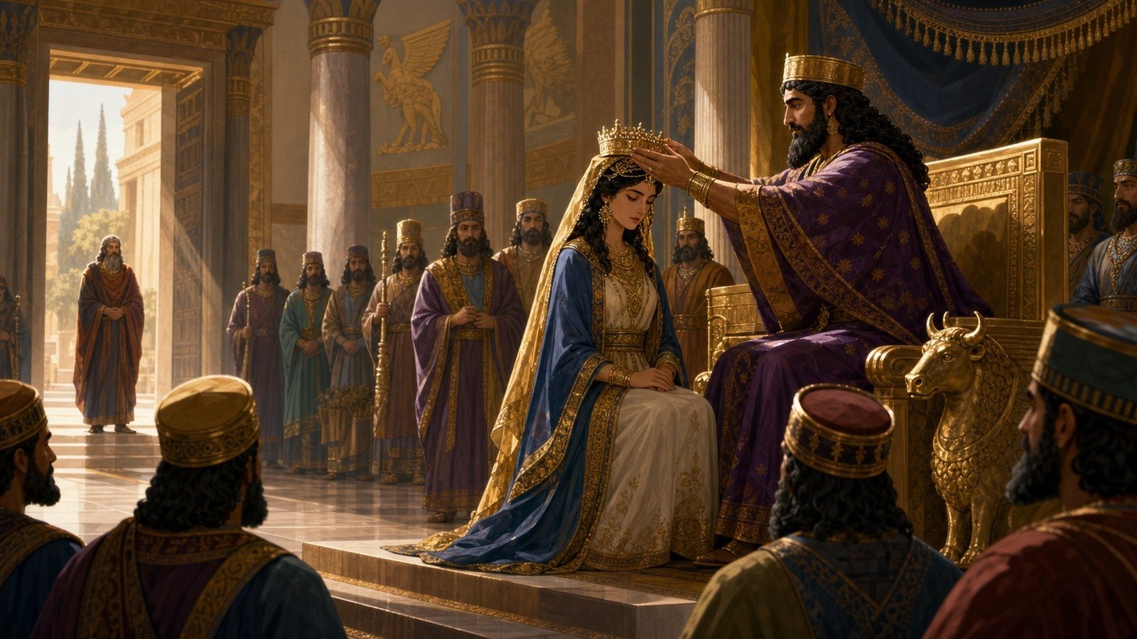 Illustration: Esther becomes queen of Persia