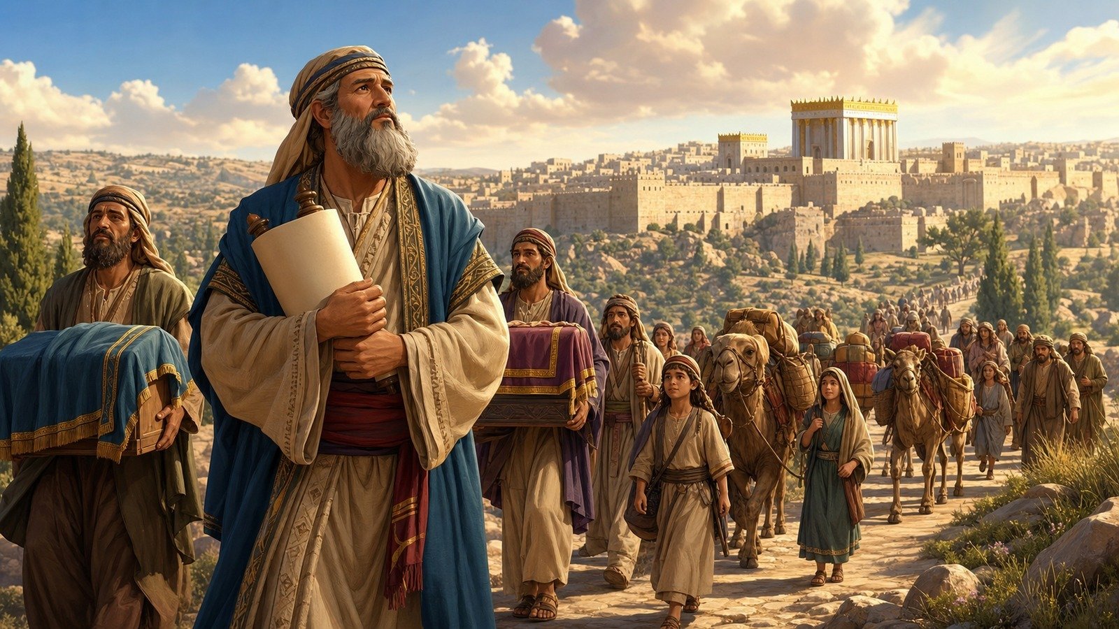 Illustration: Ezra's return to Jerusalem