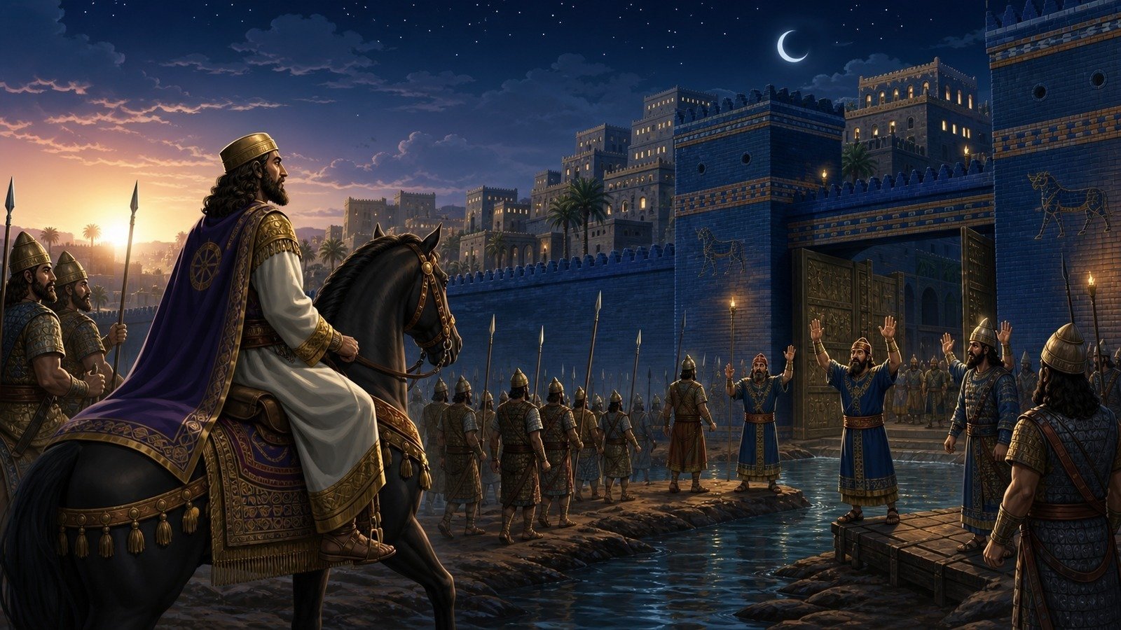 Illustration: Fall of Babylon to Cyrus the Persian