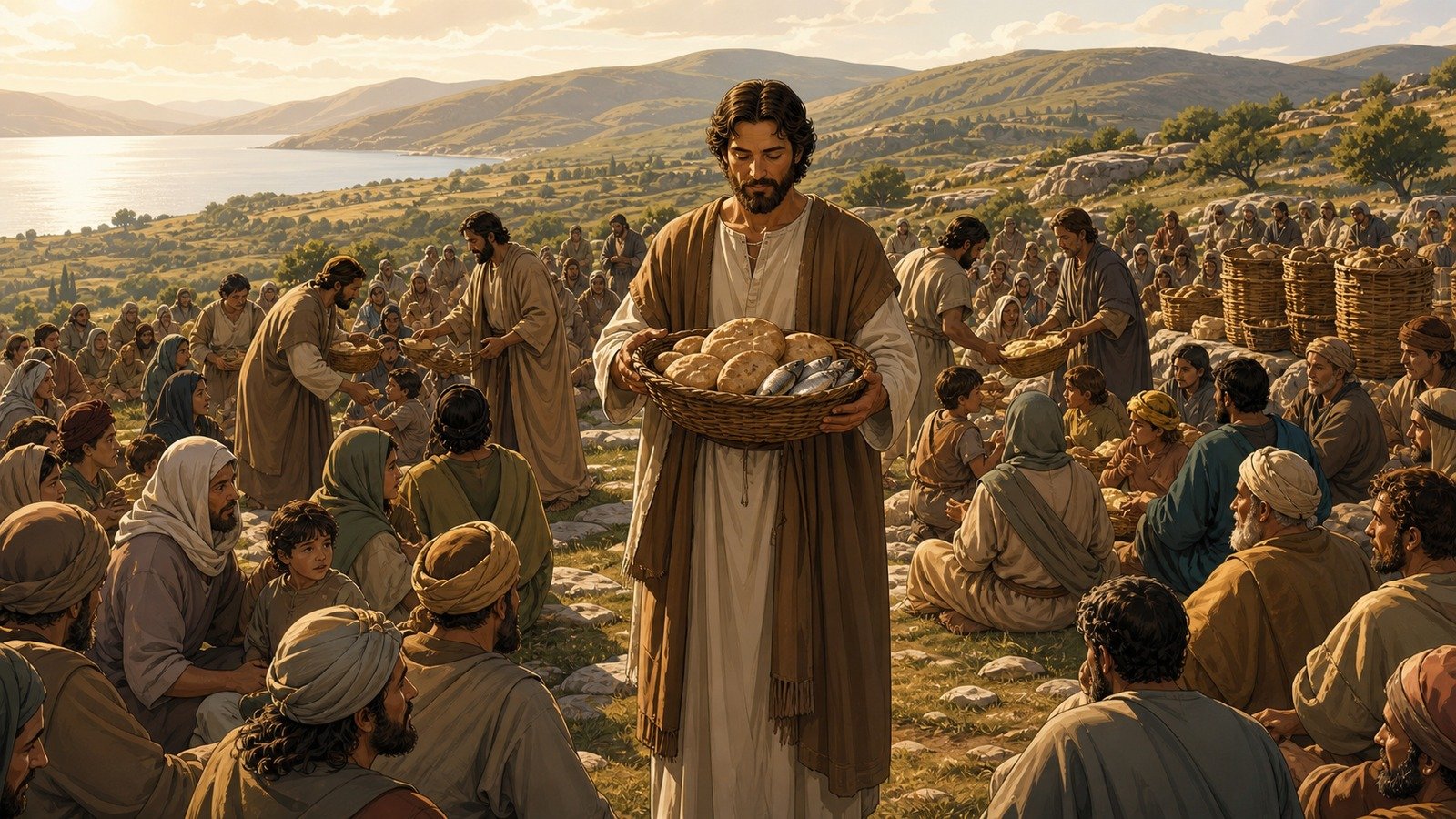 Illustration: Feeding of the four thousand