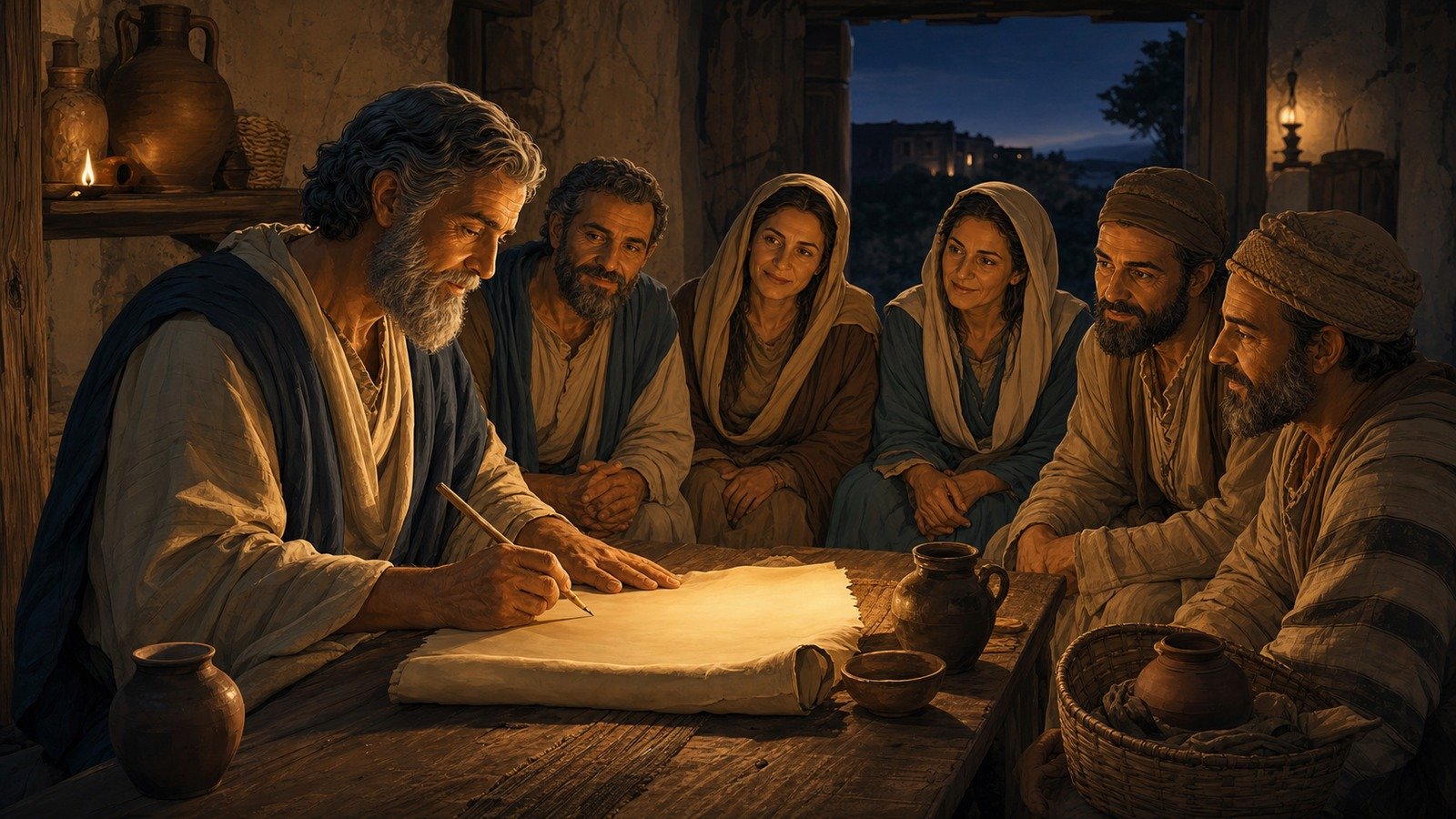 Illustration: First Letter of John written