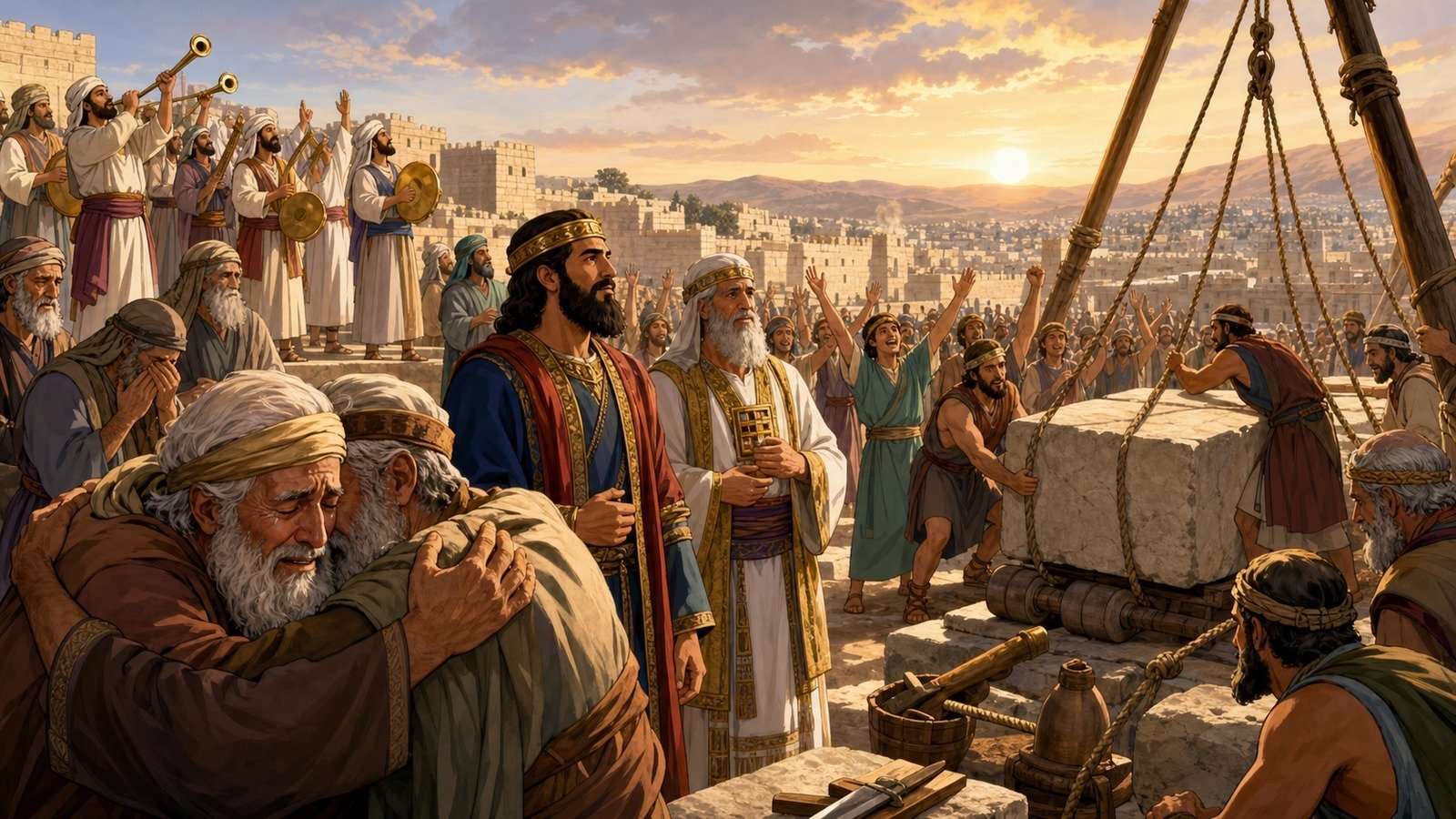 Illustration: Foundation of the second Temple laid