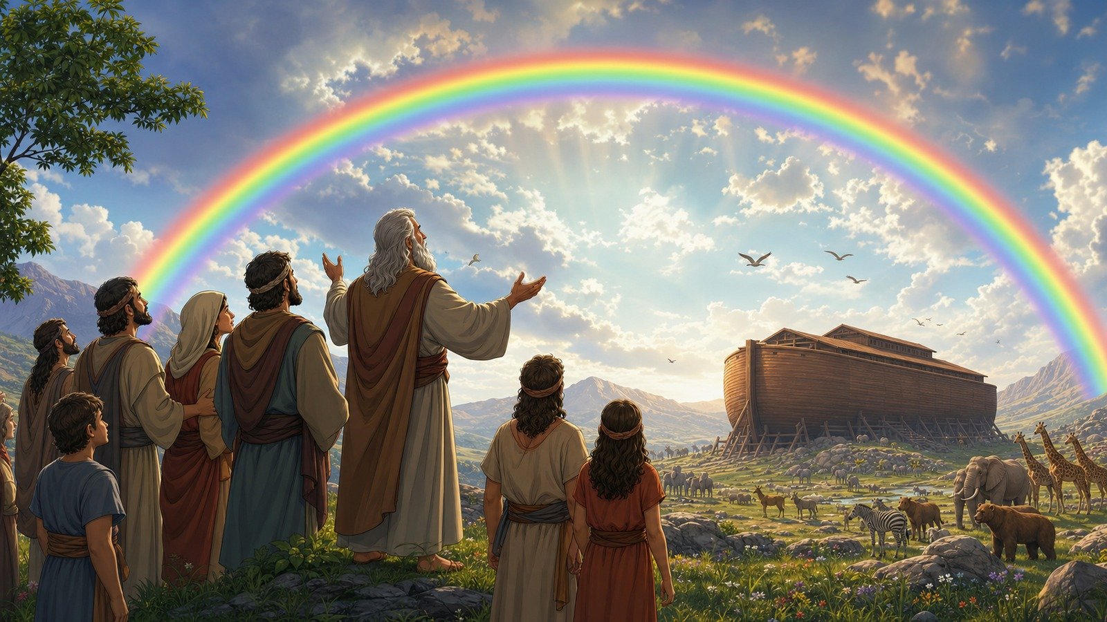Illustration: God's covenant with Noah; the rainbow