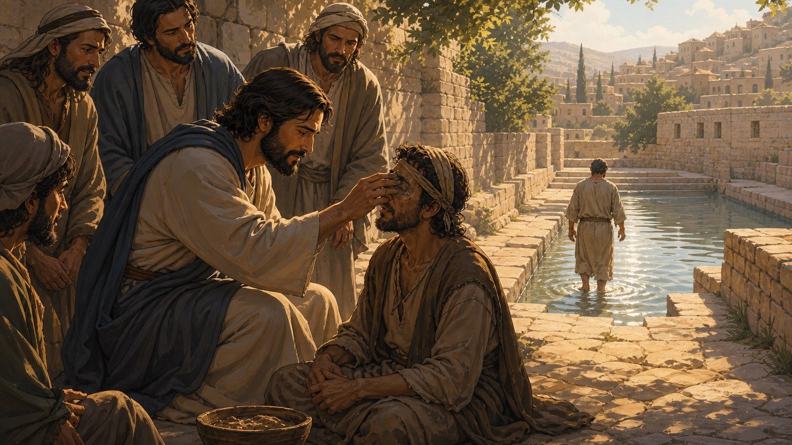 Illustration: Healing of a man born blind