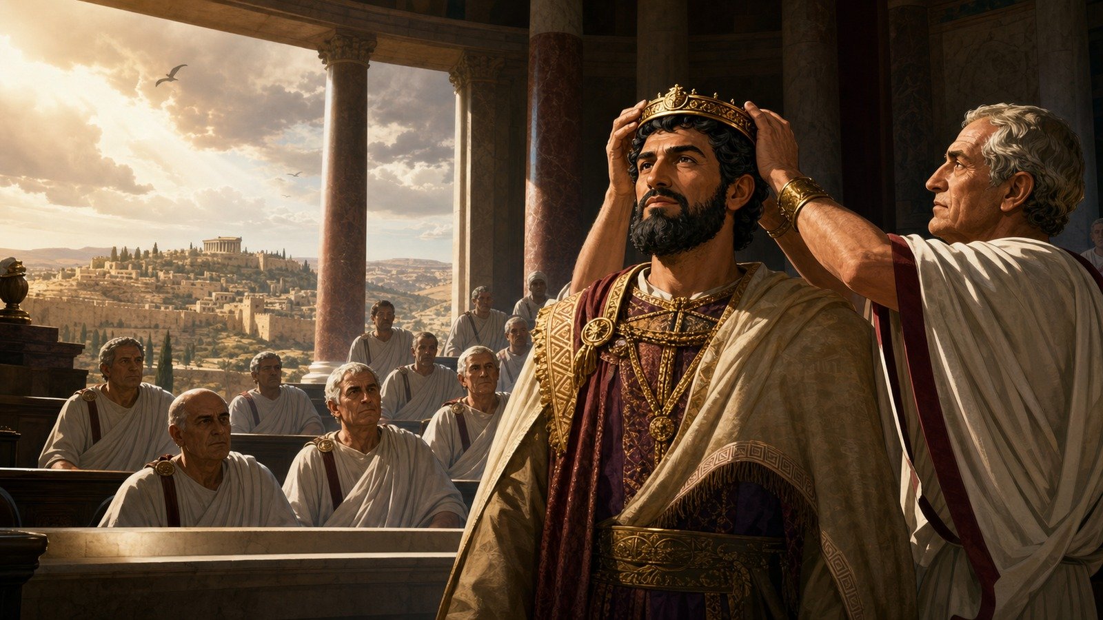 Illustration: Herod the Great appointed king of Judea