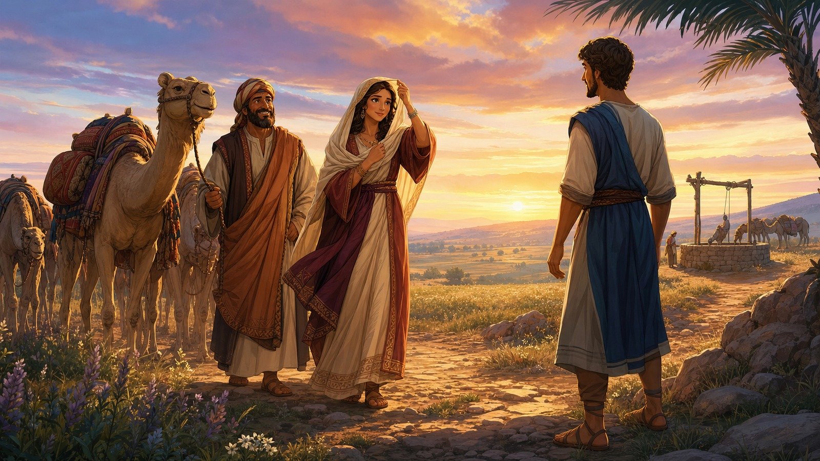 Illustration: Isaac marries Rebekah