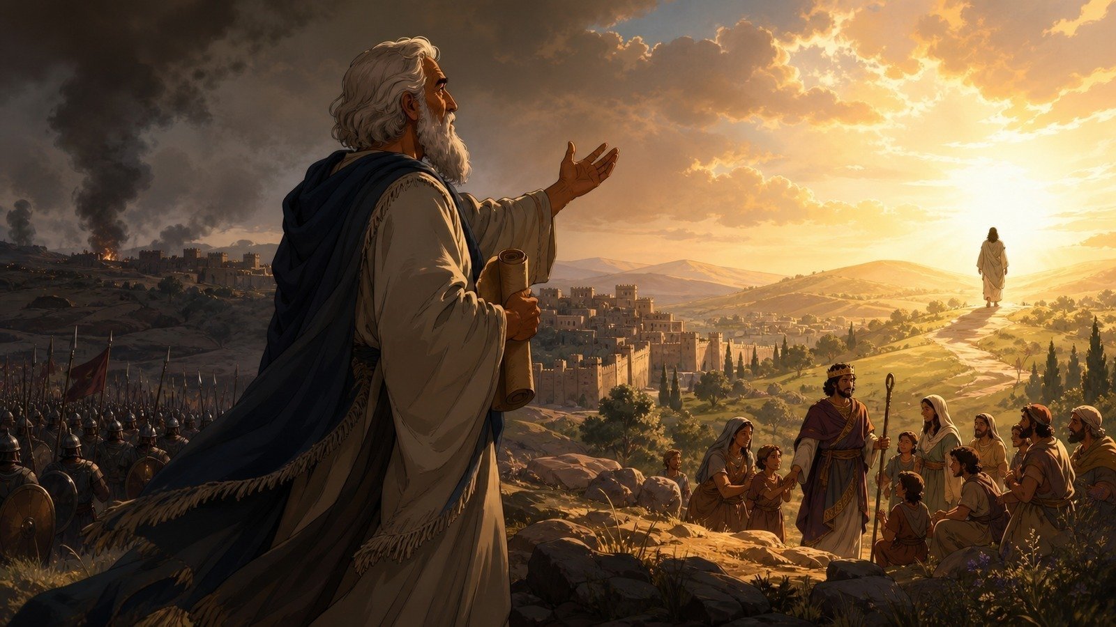 Illustration: Isaiah's prophecies of judgement and a coming deliverer