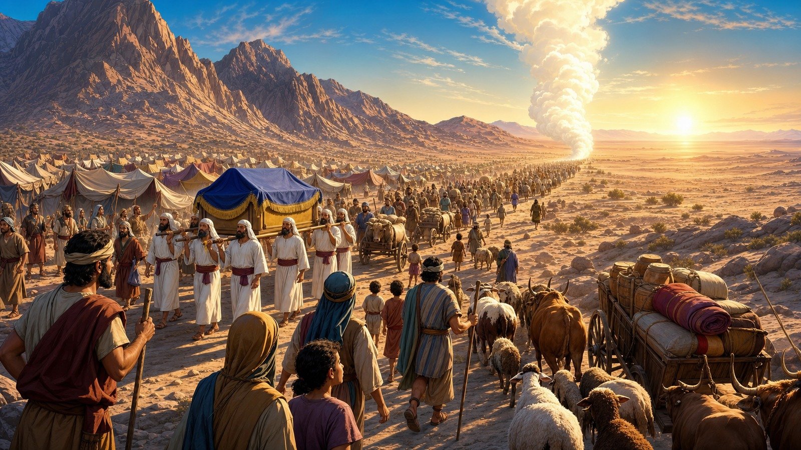 Illustration: Israel departs Sinai for Kadesh Barnea
