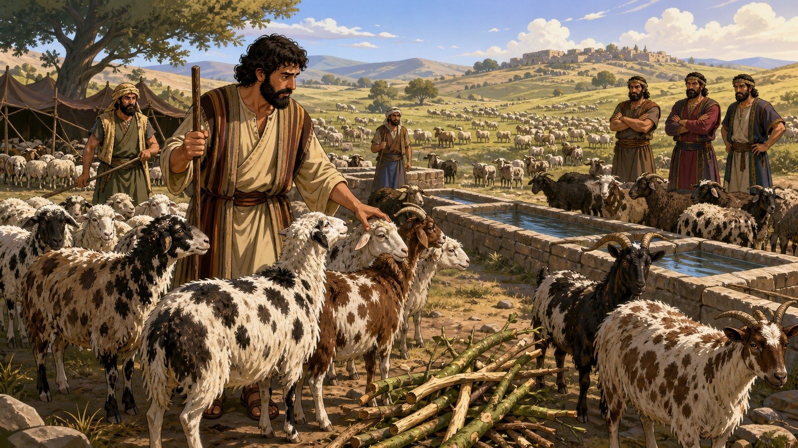 Illustration: Jacob's flocks increase through selective breeding