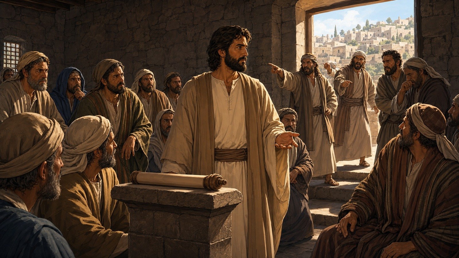 Illustration: Jesus begins preaching in Galilee; rejected at Nazareth