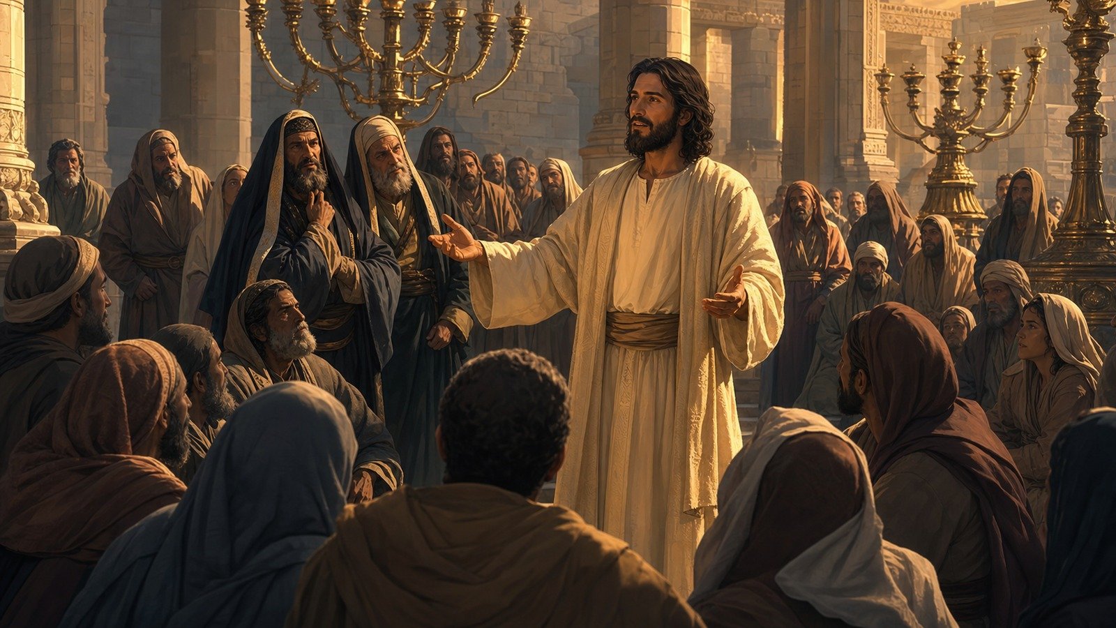 Illustration: Jesus declares himself the light of the world