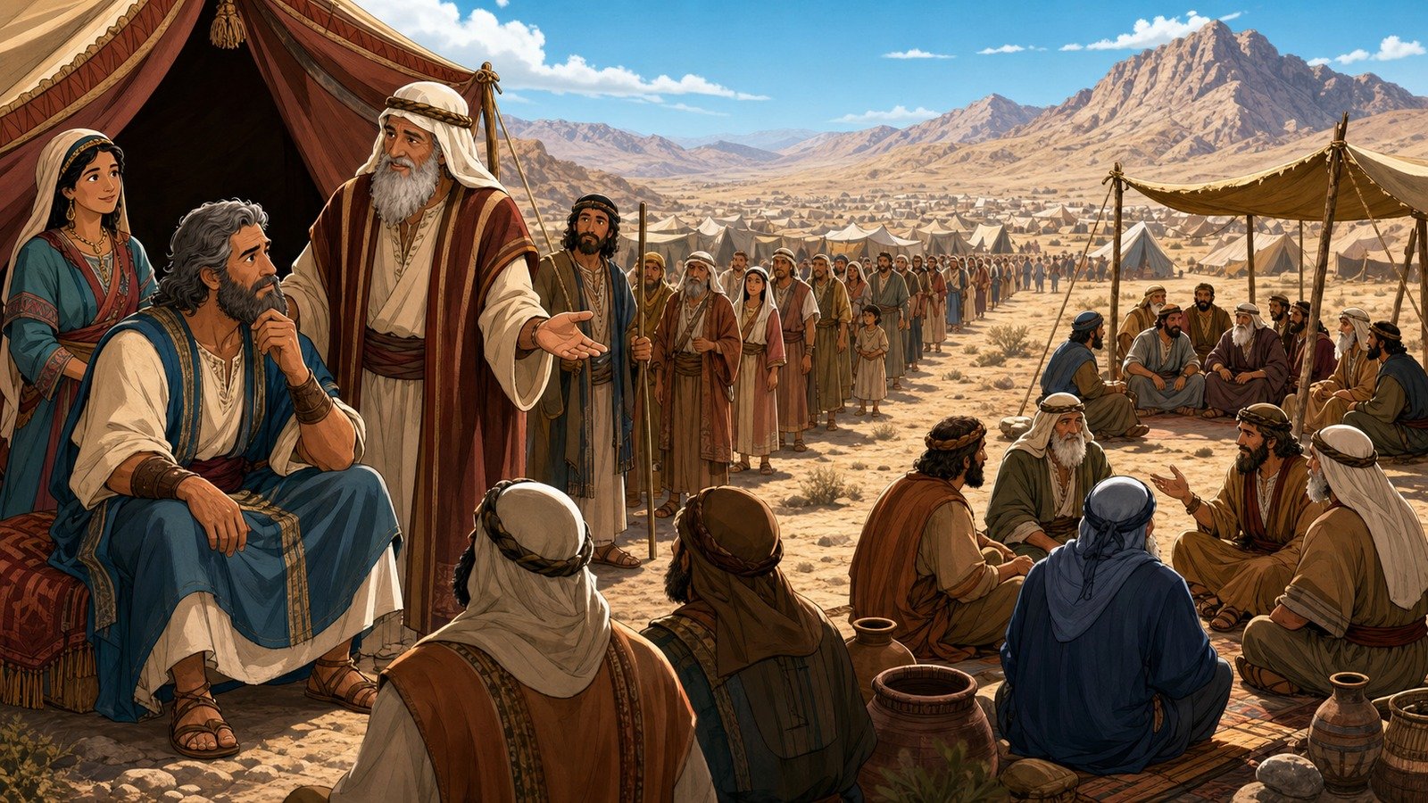 Illustration: Jethro's counsel to Moses