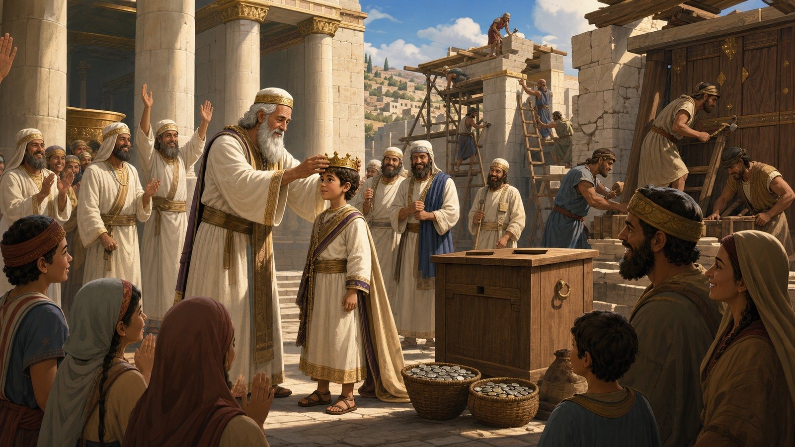 Illustration: Joash of Judah's reforms; Temple repairs