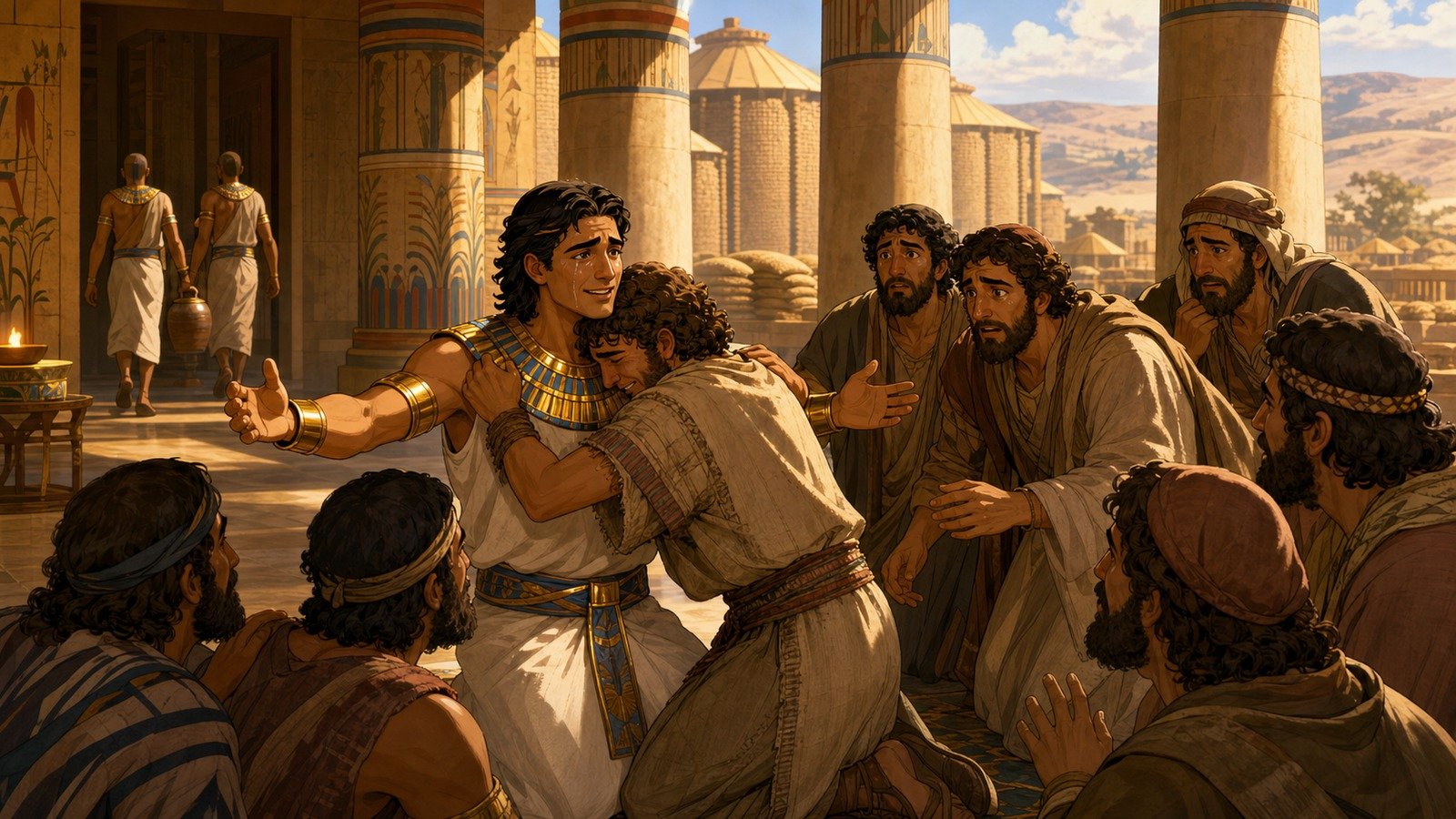 Illustration: Joseph reveals his identity to his brothers