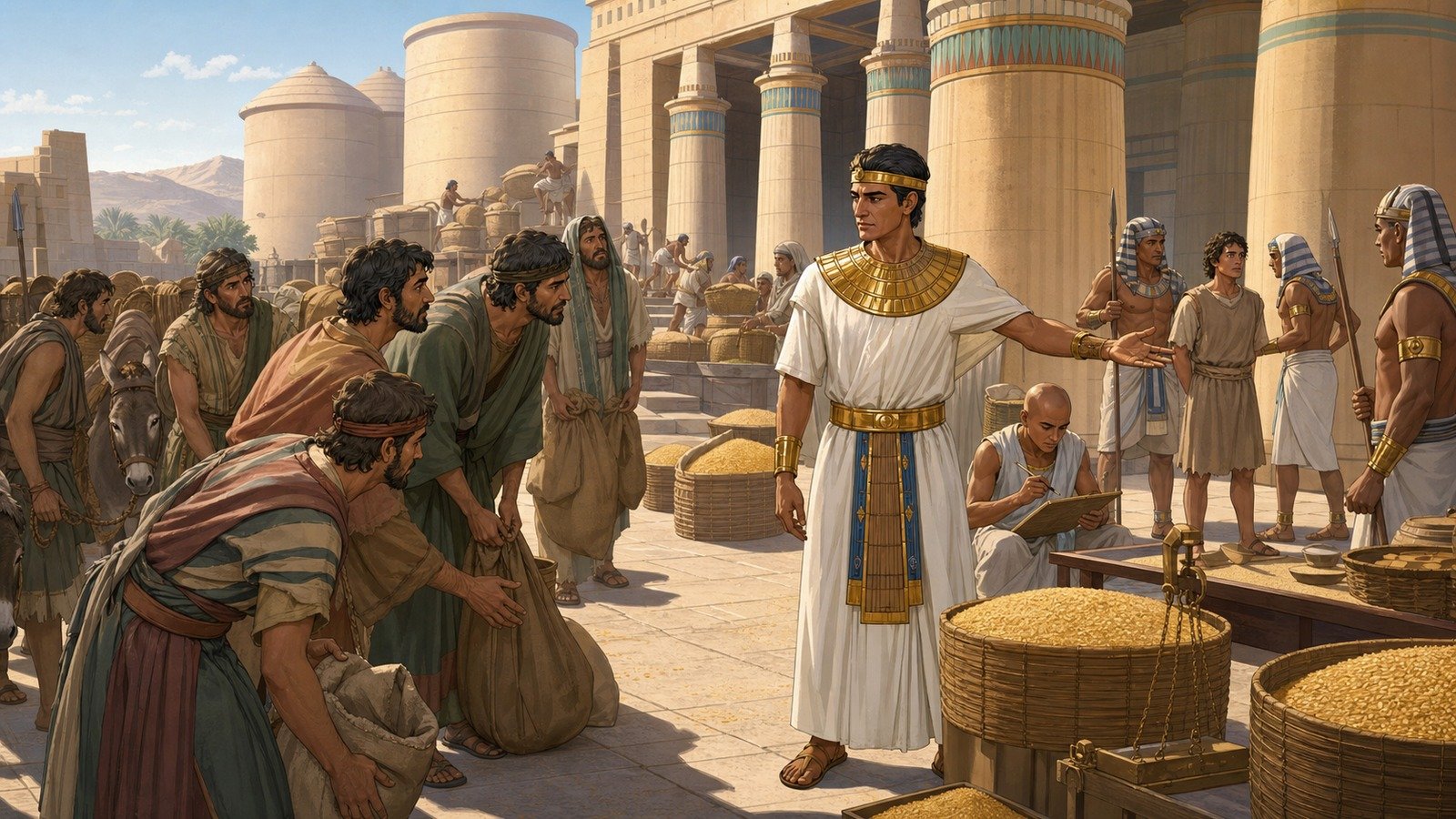 Illustration: Joseph's brothers' first journey to Egypt