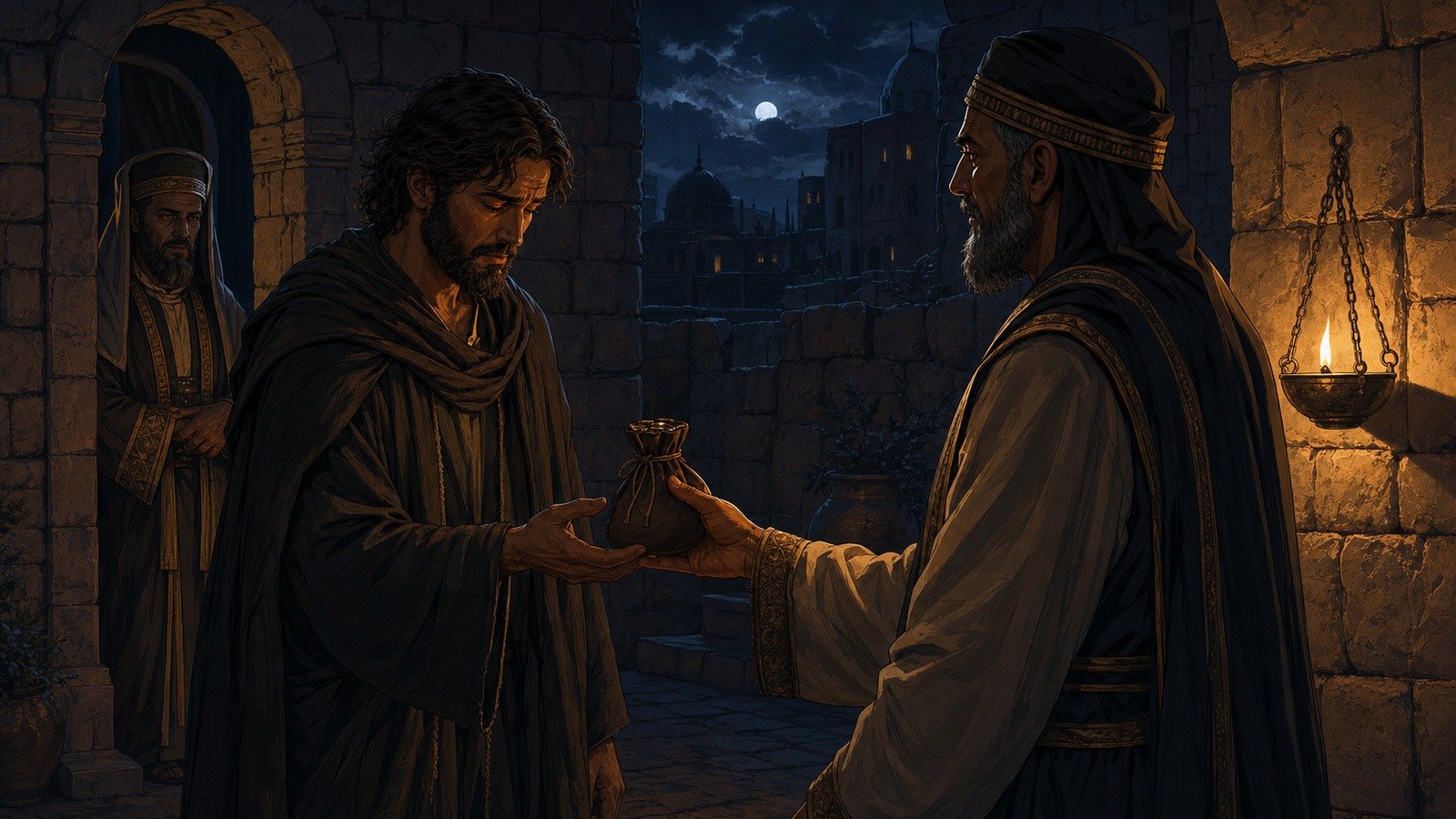 Illustration: Judas agrees to betray Jesus