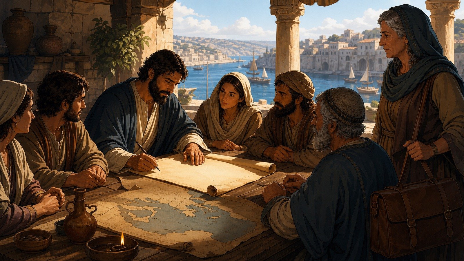 Illustration: Letter to the Romans written