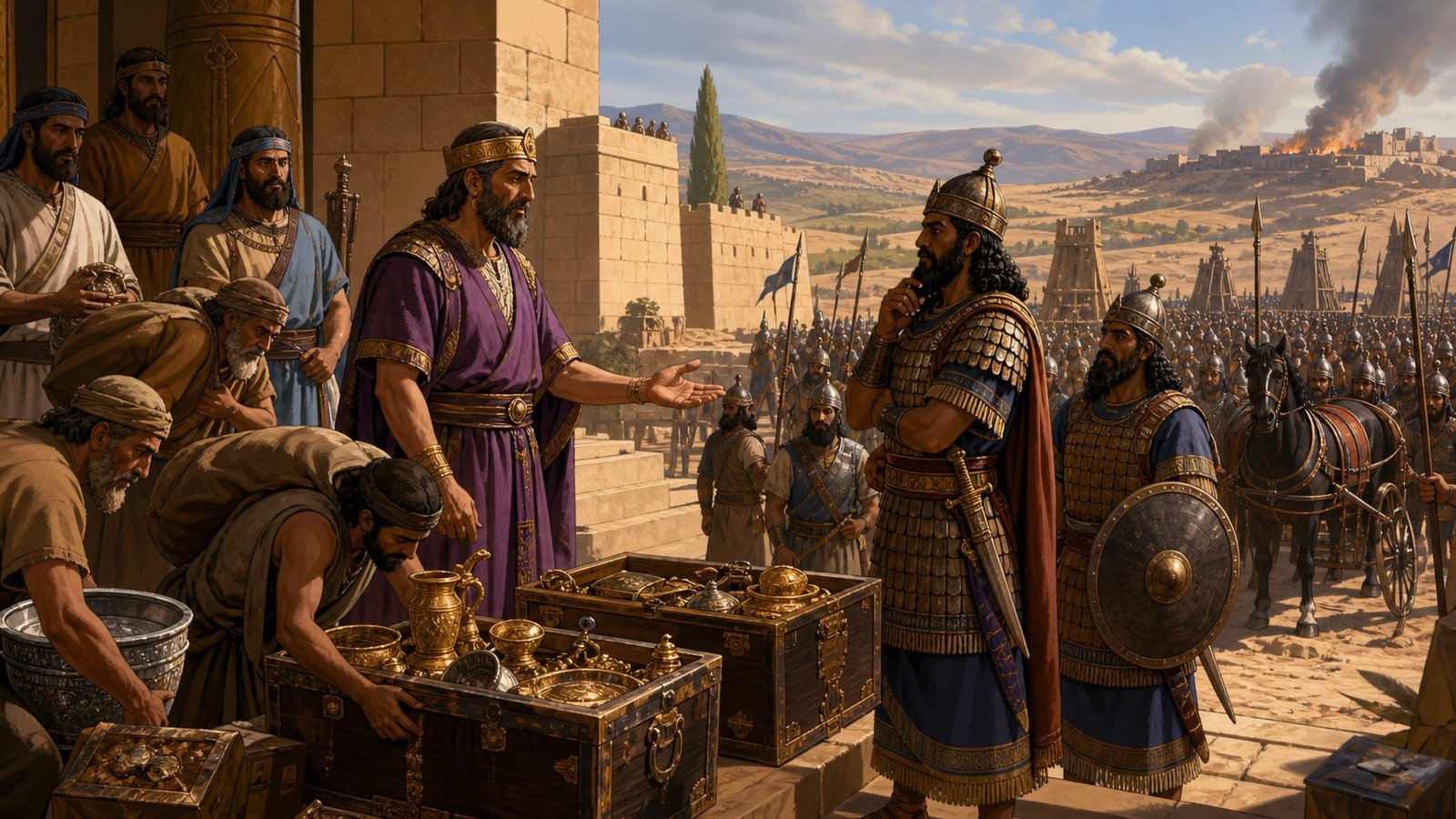 Illustration: Menahem's reign; tribute to Assyria