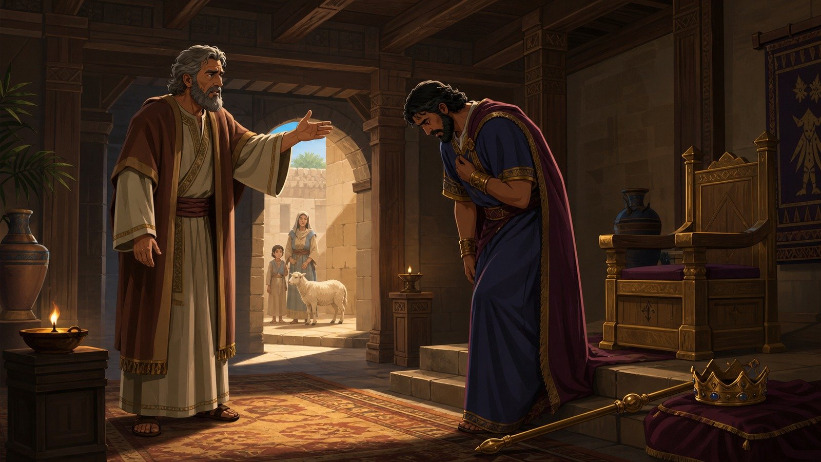 Illustration: Nathan's rebuke; David's repentance