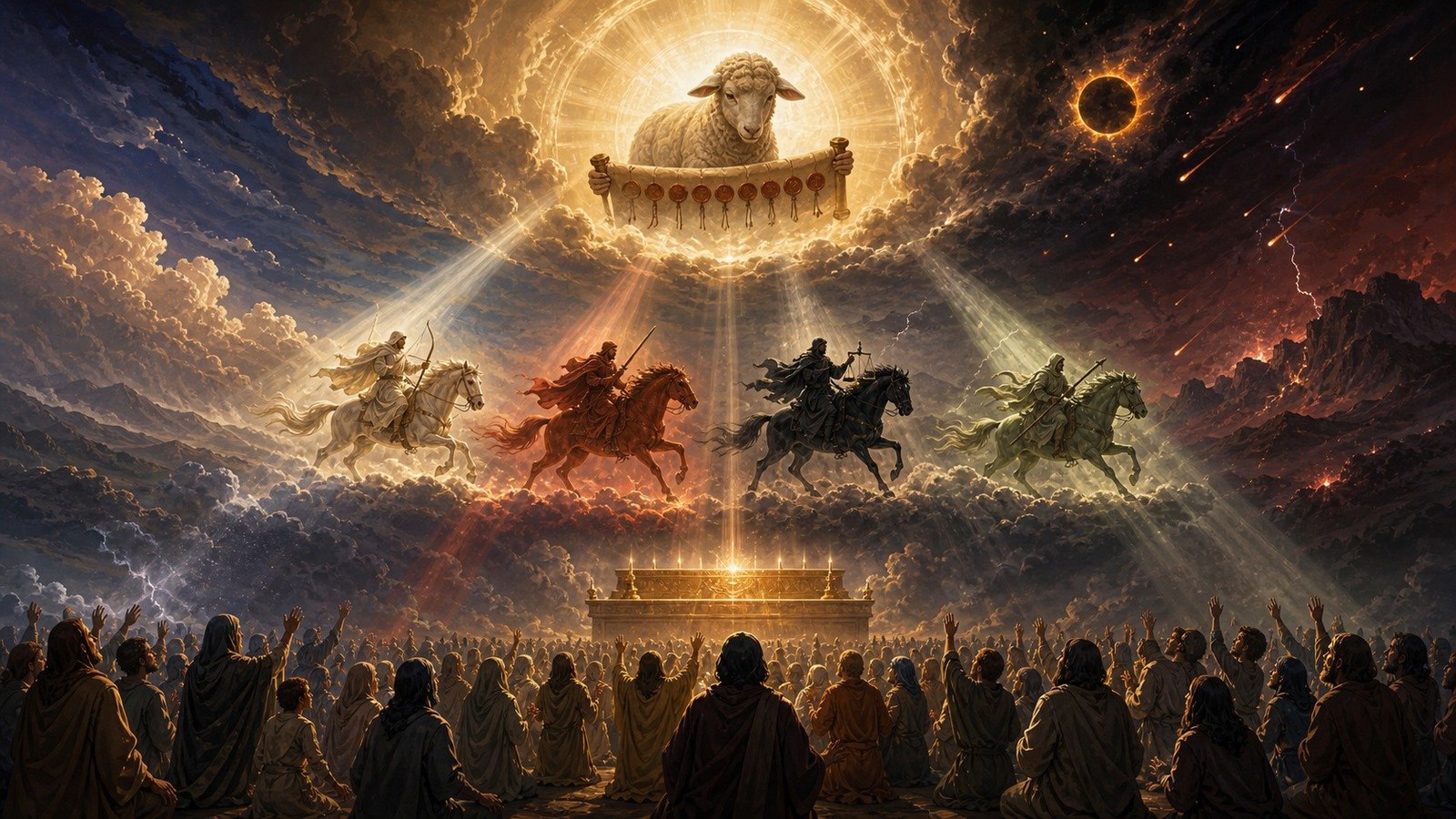 Illustration: Opening of the first six seals