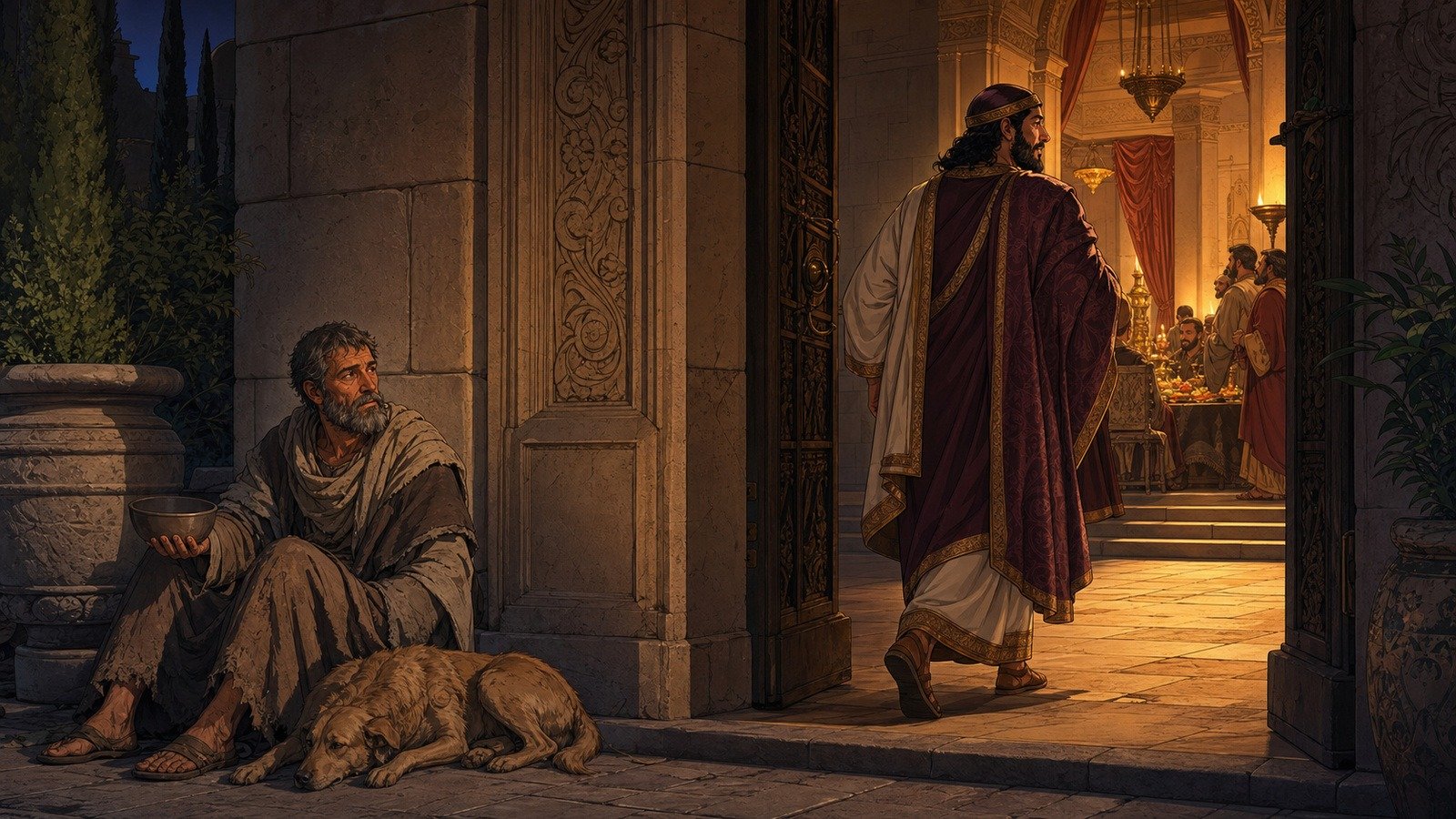 Illustration: Parable of the rich man and Lazarus