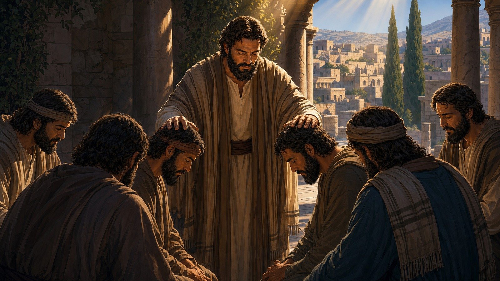 Illustration: Paul at Ephesus: disciples of John the Baptist receive the Spirit