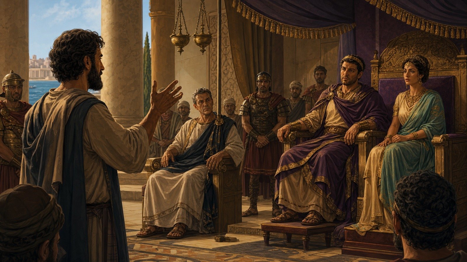 Illustration: Paul before Agrippa II and Bernice