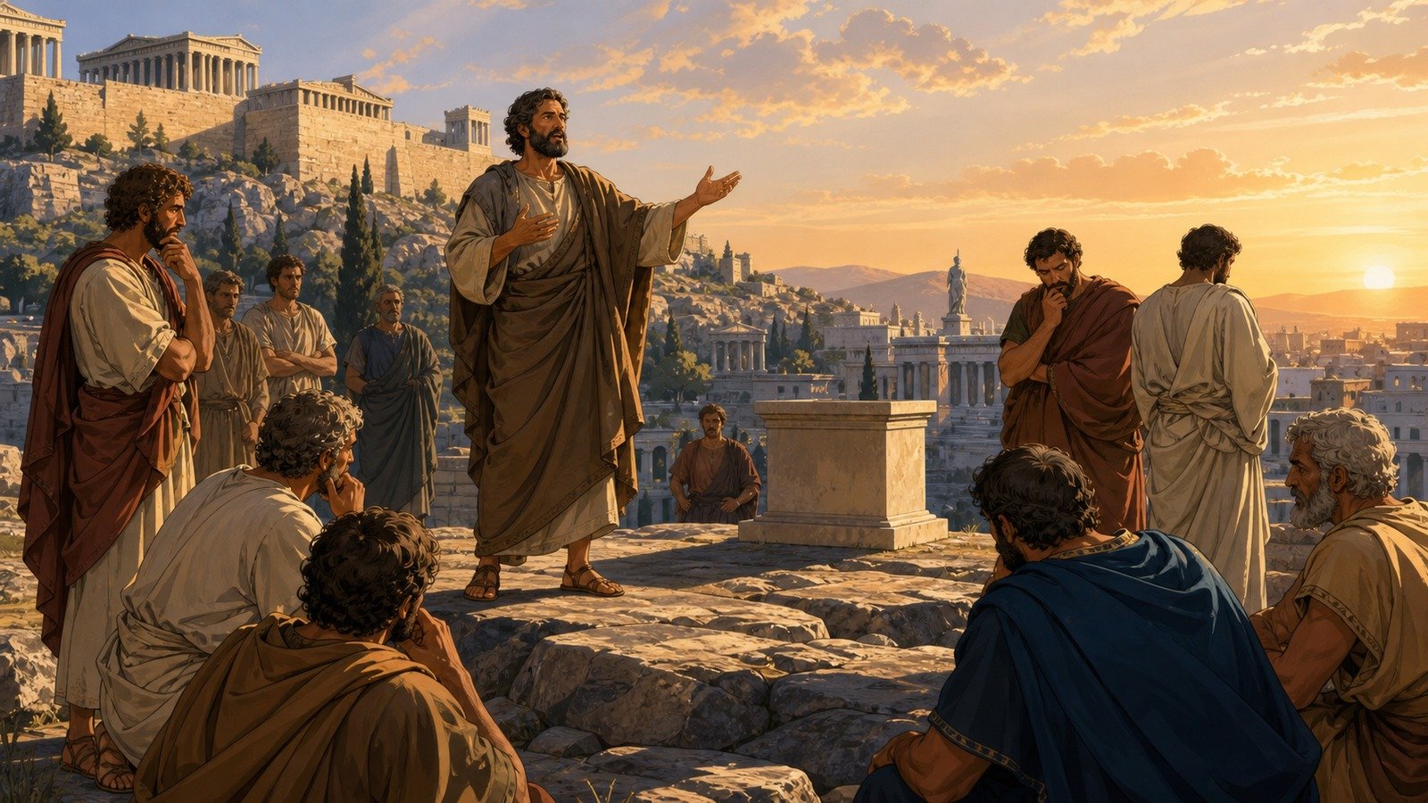 Illustration: Paul's address at the Areopagus in Athens