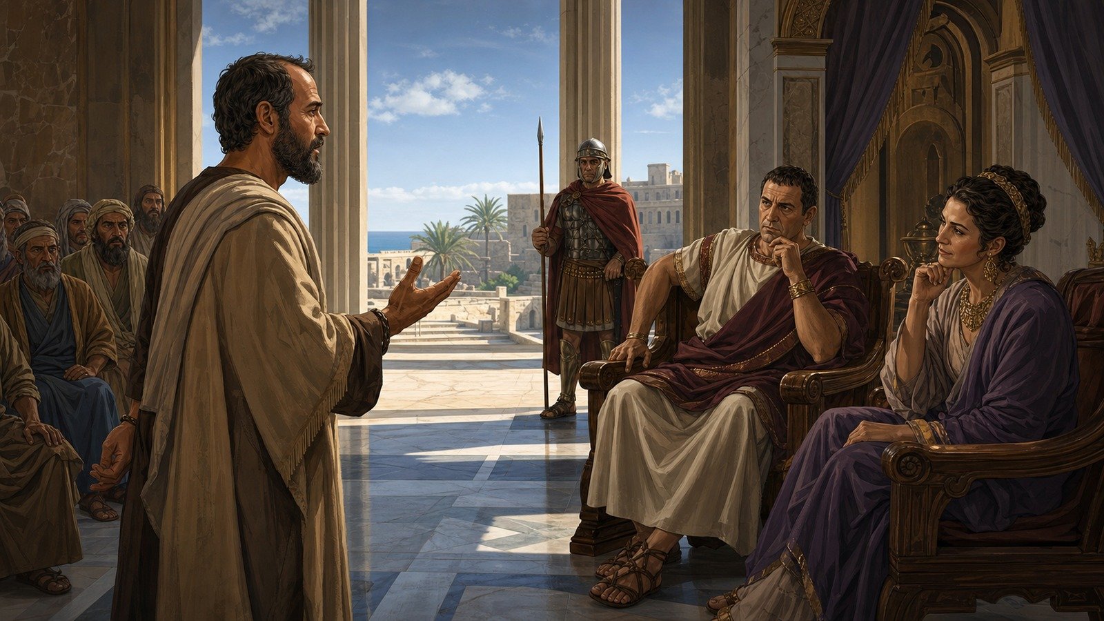 Illustration: Paul's trial before Felix