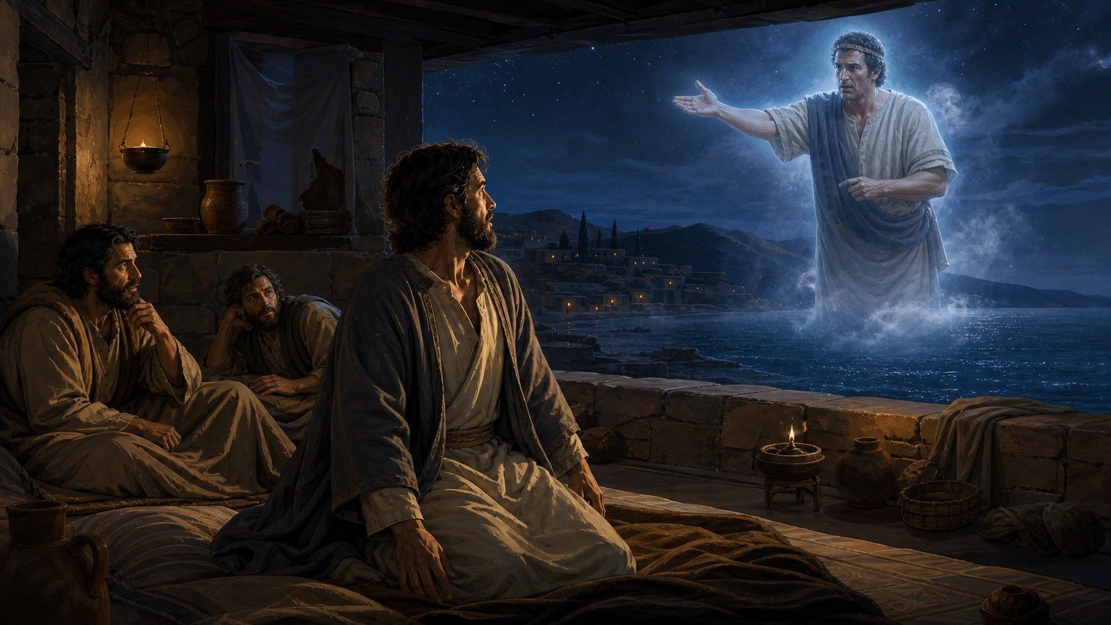 Illustration: Paul's vision of the man of Macedonia