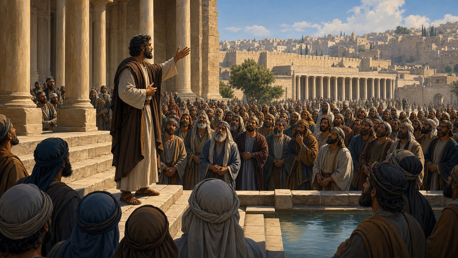 Illustration: Peter's Pentecost sermon; about 3,000 baptised