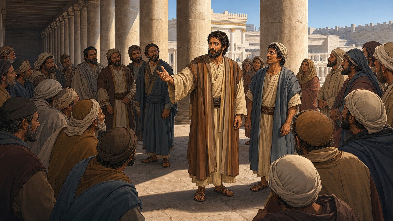 Illustration: Peter's sermon at Solomon's Colonnade