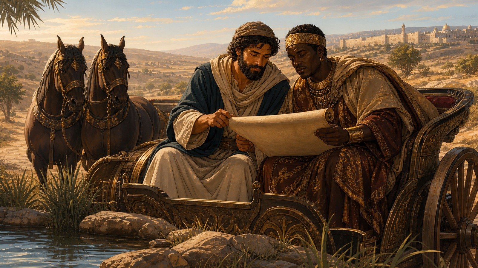 Illustration: Philip and the Ethiopian eunuch