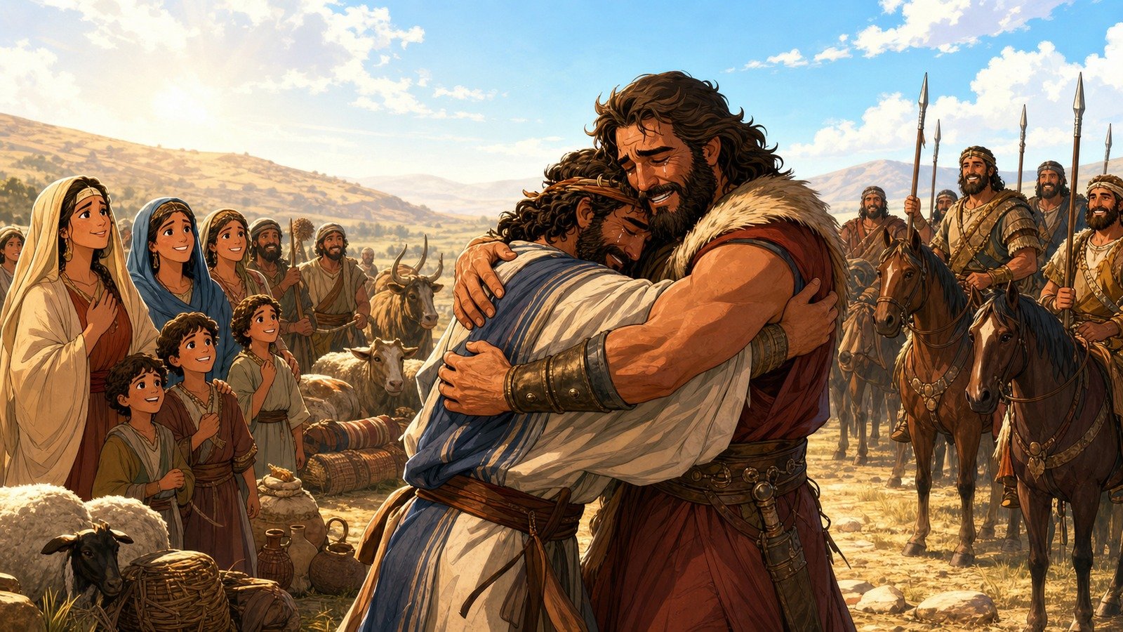 Illustration: Reconciliation of Jacob and Esau