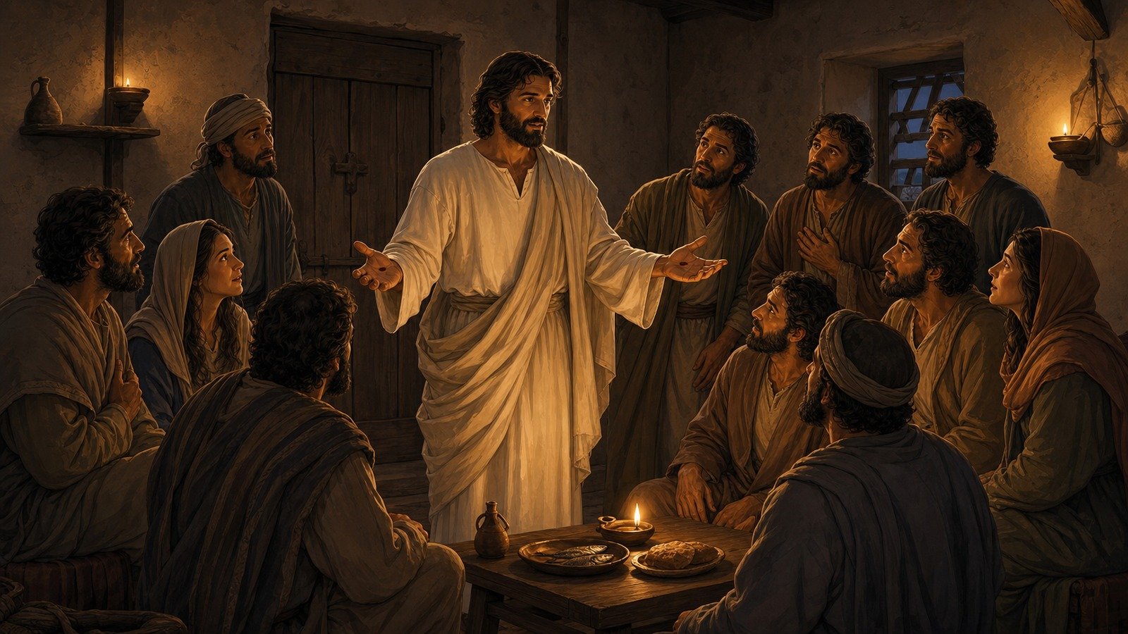 Illustration: Resurrection appearance to the gathered disciples